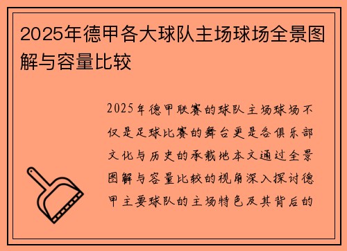 2025年德甲各大球队主场球场全景图解与容量比较
